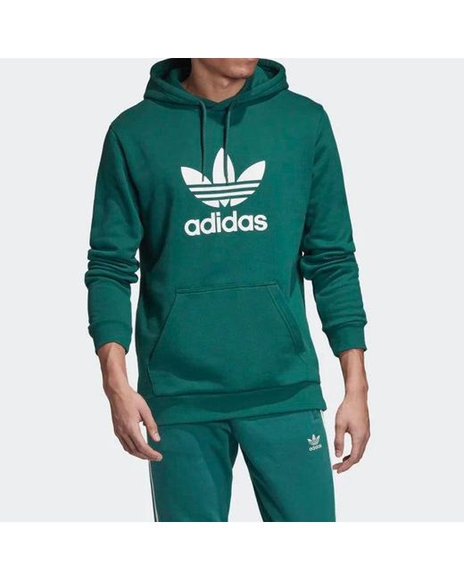 Adidas Green Originals Hooded Drawstring Pullover for men