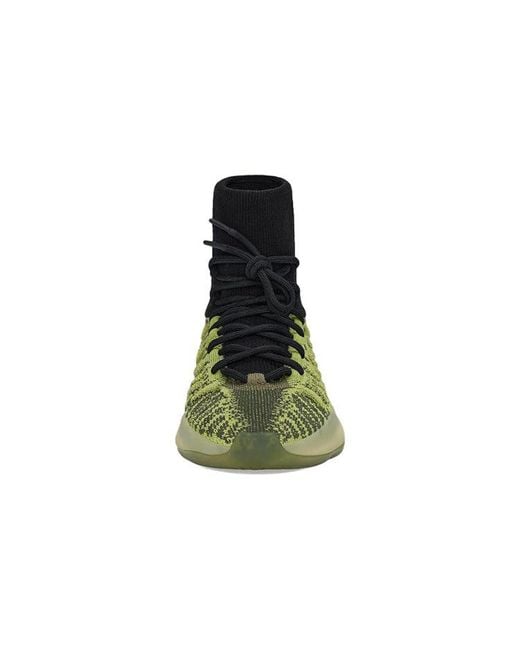 Adidas Green Yeezy Bsktbl Knit Lace Up Sneakers for men