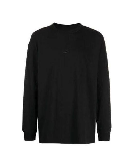 Nike Black Sportswear Premium Essentials Long-sleeve Shirt for men