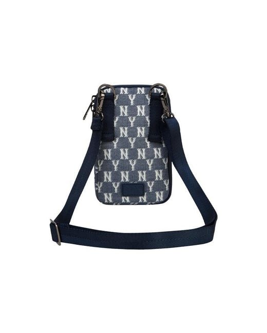 MLB Blue Monogram Ny New York Yankees Crossbody Bag