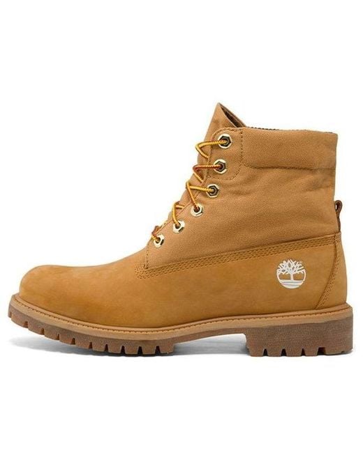 Timberland Brown Roll Top Boots Basic 'Wheat Camouflage' for men