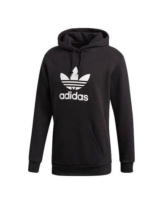 Adidas Black Adicolor Classics Trefoil Hoodie for men