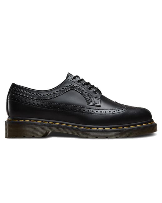 Dr. Martens Black 3989 Stitch Smooth Leather Brogue for men