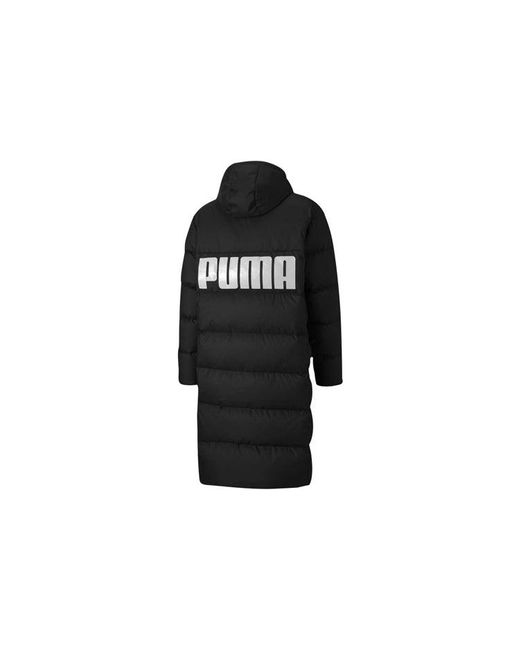 PUMA Black Long Oversized Down Jacket for men