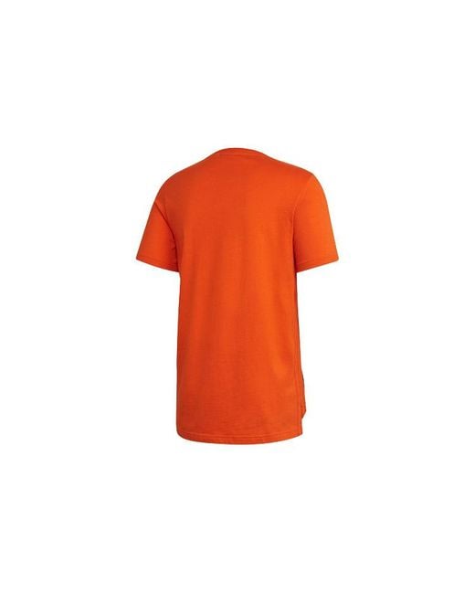 Adidas Orange Originals Sports Round Neck Short Sleeve for men