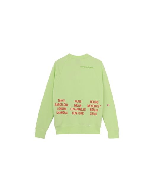 Nike Green Embroidered Logo Round Neck Pullover for men