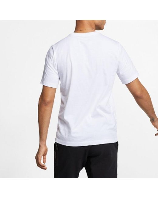 Nike White Sportswear Alphabet Logo Printing Breathable Short Sleeve for men