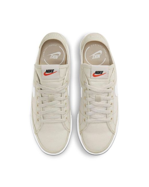 Nike White (Wmns) Court Legacy Canvas 'Light Bone'