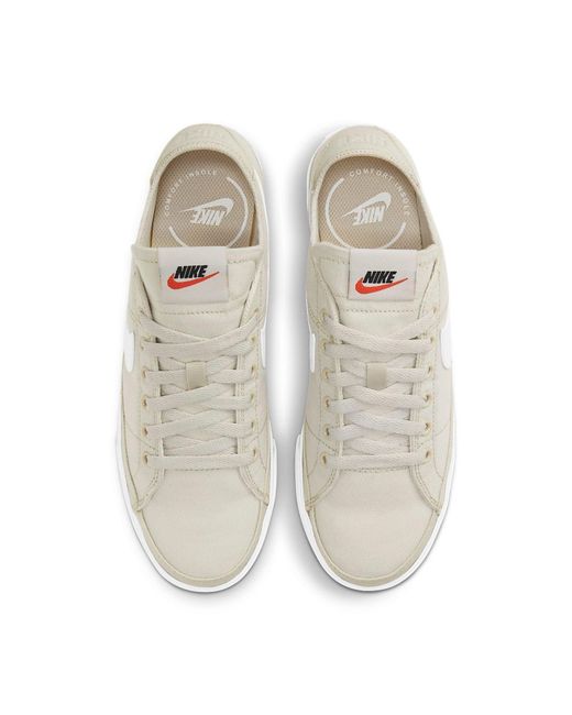 Nike White (Wmns) Court Legacy Canvas 'Light Bone'