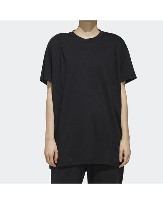 Adidas Black (Wmns) Side Large Alphabet Printing Short Sleeve