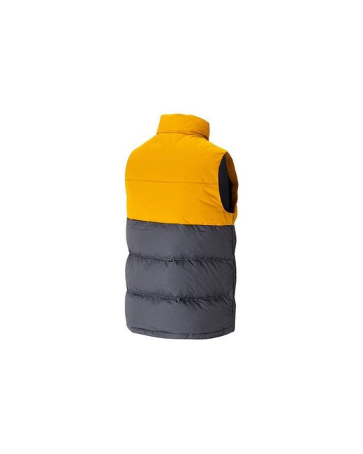 Adidas Blue Down Vest Outdoor Protection Against Cold Stay Warm Stand Collar Sports Colorblock for men
