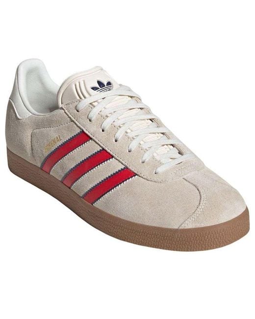 Adidas Pink Gazelle Terrace Icons Shoes S Trainers Off White/red 8.5 Uk for men