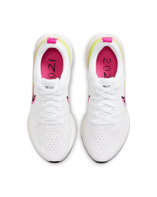 Nike White React Infinity Run Flyknit 2 'Rawdacious' for men