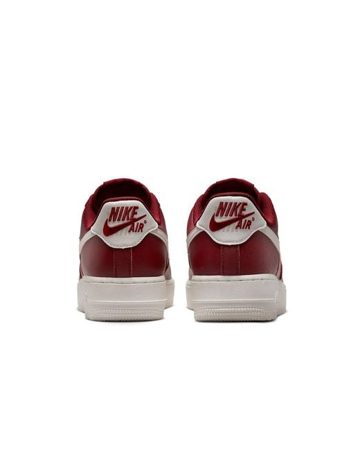 Nike Red (Wmns) Air Force 1 '07 Premium 'History Of Logos