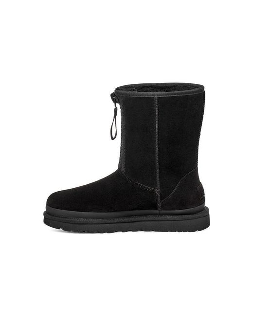 Ugg Black (Wmns) Classic Short Zipper Tape Logo Boot