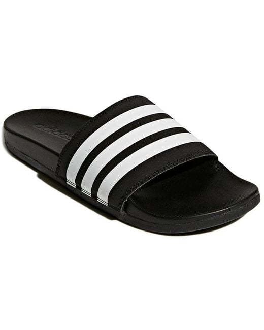 Adidas Black Adilette Cloudfoam Plus for men