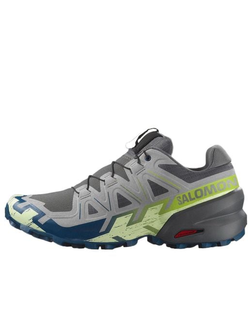 Salomon Blue Speedcross 6 'Castlerock Lime Cream' for men