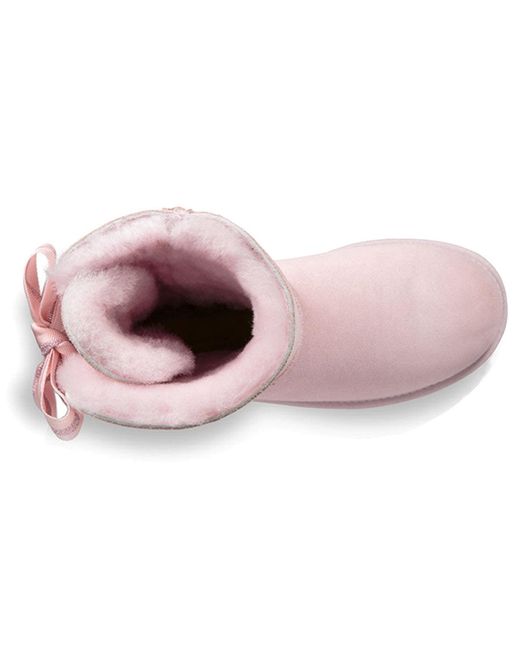 Ugg Pink (Wmns) Customizable Bailey Bow Short Fleece Lined