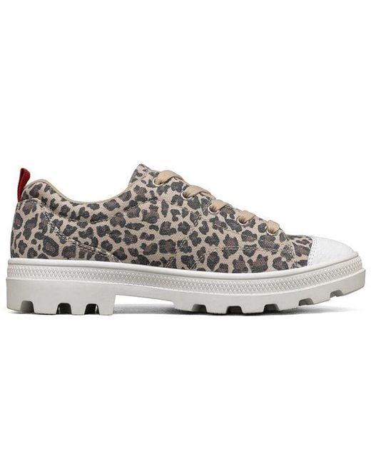 Skechers White (Wmns) Roadies Low-Top Canvas Shoe Leopard