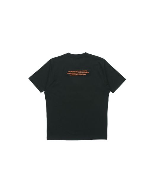 Adidas Black Originals Logo Round Neck Short Sleeve Tee For for men