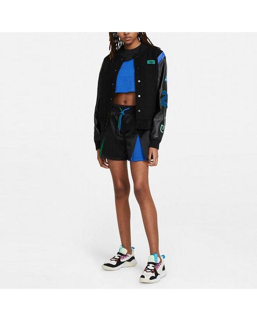 Nike Black (Wmns) X Aleali May Stand-Up Collar Baseball Jacket