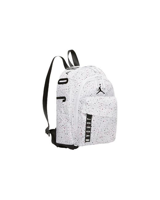Nike White Athletic Zipper Opening Adjustable Strap Schoolbag Backpack