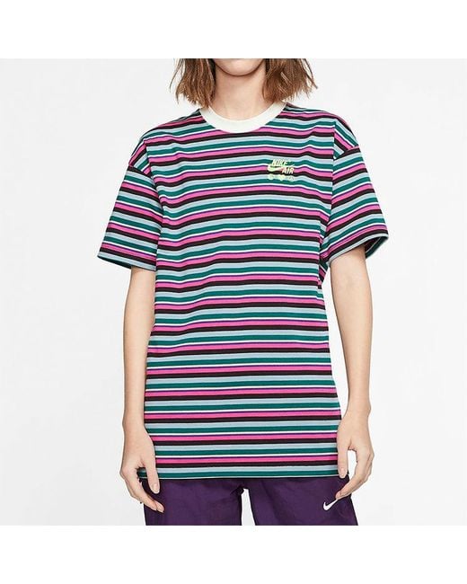 Nike Blue (Wmns) Lab Stripe Tee X Olivia Kim