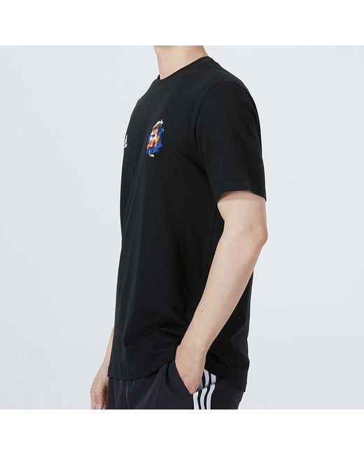 Adidas Black Beckham G T Athleisure Casual Sports Alphabet Round Neck Short Sleeve David Beckham No. 23 T-Shirt for men