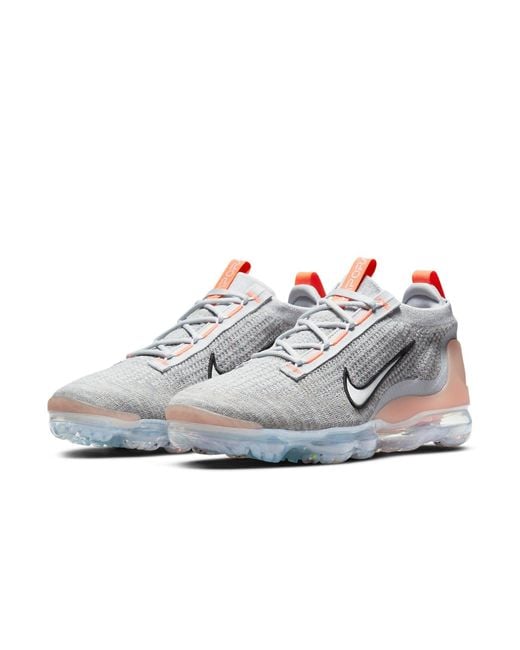 Nike White Air Vapormax 2021 Flyknit Fog Bright Mango' for men