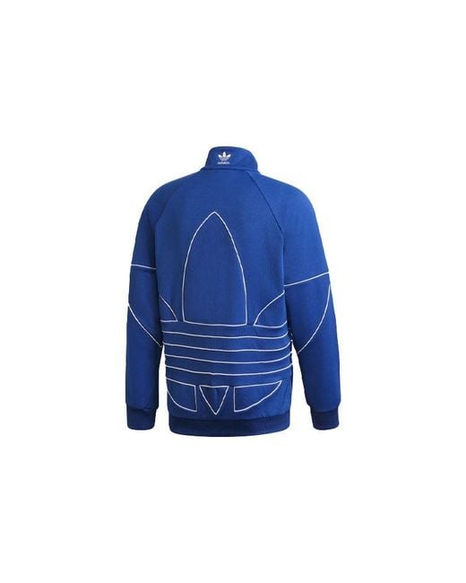 Adidas Blue Originalsb Tf Turf Out Ply Tt Casual Minimalistic Stand Collar Zipper Sports Jacket for men