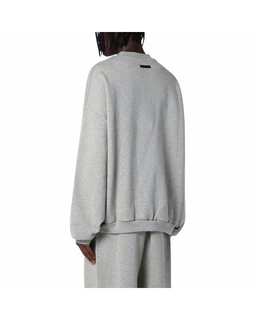 Fear Of God Gray Fleece Crewneck 'Dark Heather' for men