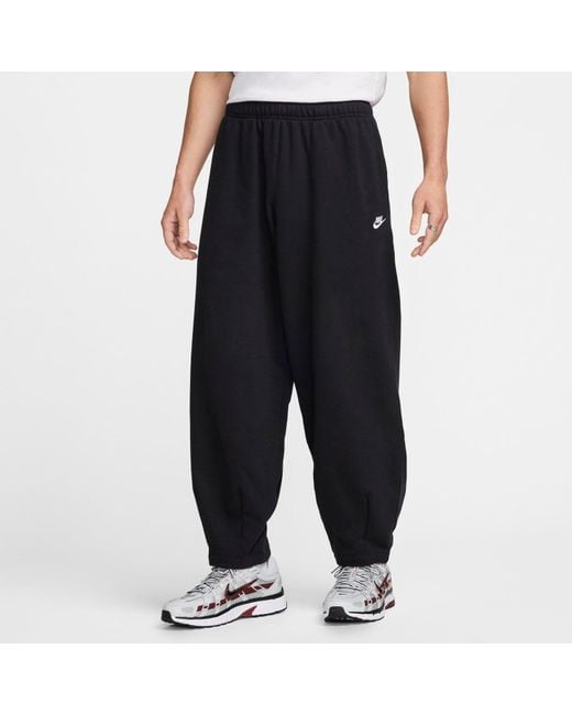 Nike Black Club Fleece Oversized French Terry Pants Asia Sizing for men