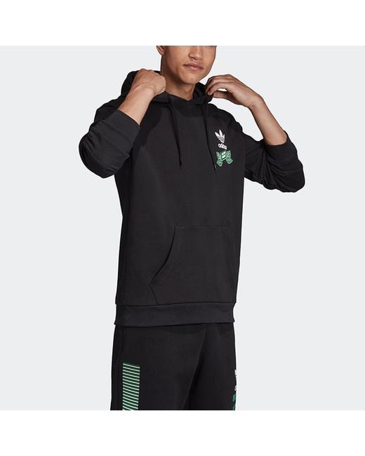 Adidas Blue Originals Snowflake Hooded Pullover for men