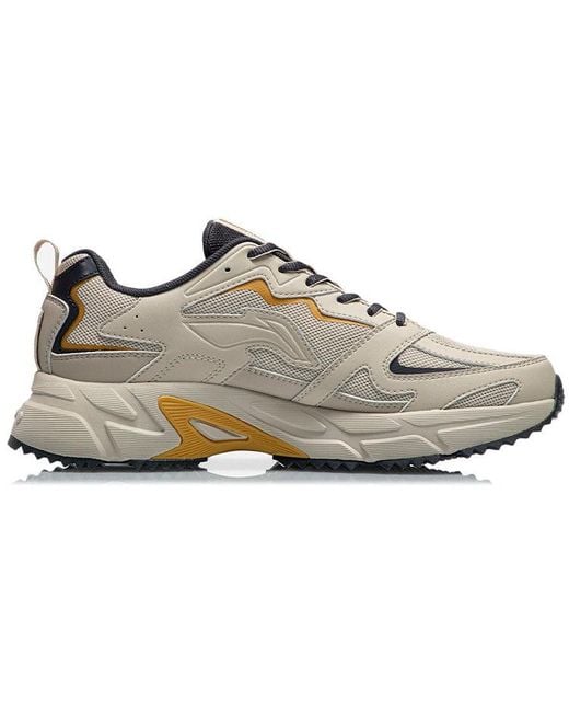 Li-ning Brown Retro Running Shoes for men