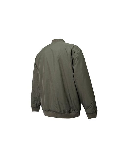 Vans Green Reversible Lamb's Wool Long Sleeves Logo Sports Jacket Military for men