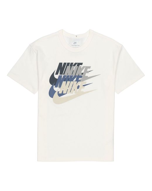 Nike White As Nsw Prem Ss Tee Athleisure Casual Sports Logo Printing Short Sleeve T-Shirt for men