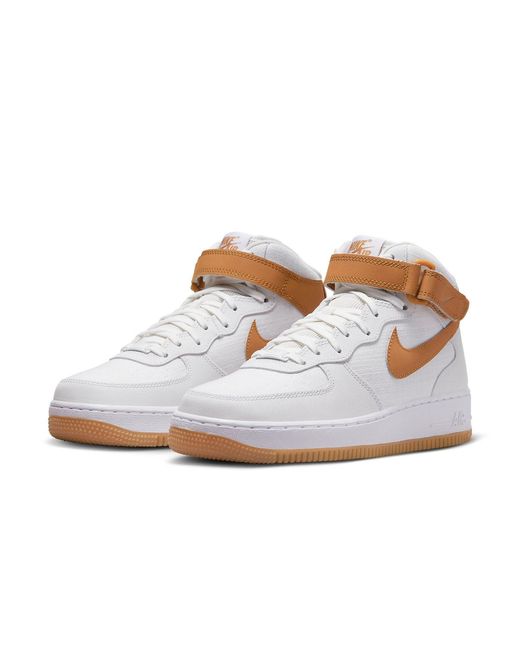 Nike White (Wmns) Air Force 1 Mid 'Desert Ochre'
