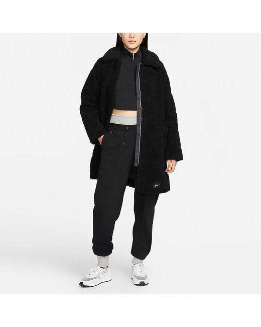 Nike Black (Wmns) Polar Fleece Casual Coat