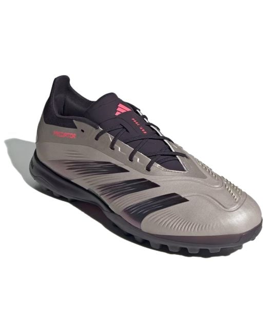 Adidas Gray Predator Elite 'Platinum Metallic Aurora Turbo' for men
