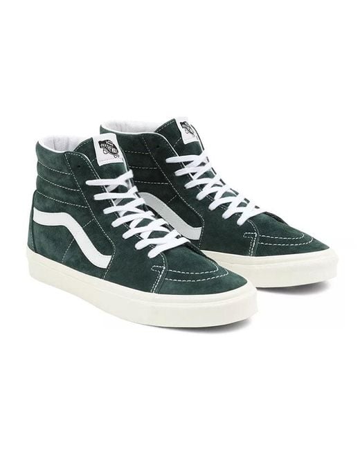 Vans Green Pig Suede Sk8-Hi Sneakers