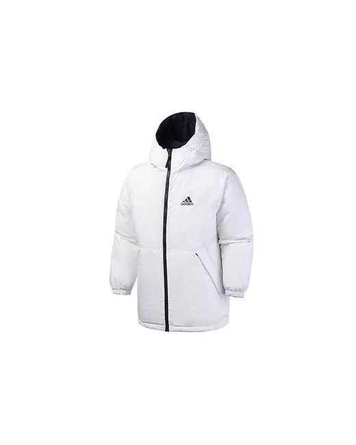Adidas Blue Reversible Hooded Sports Down Jacket for men