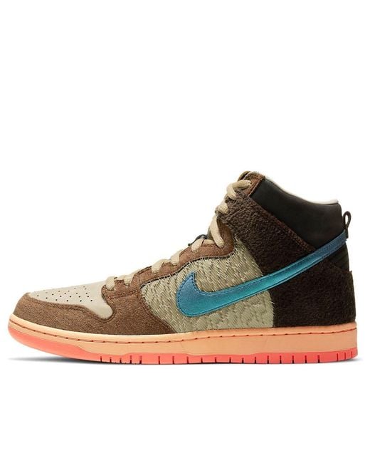 Nike Brown X Concepts Sb Dunk High Pro Skateboard 'Duck' for men