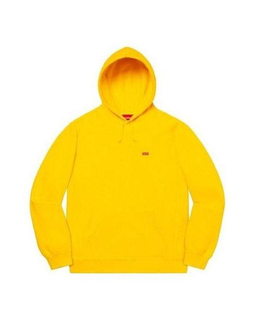 Supreme Yellow Small Box Hooded Sweatshirt for men