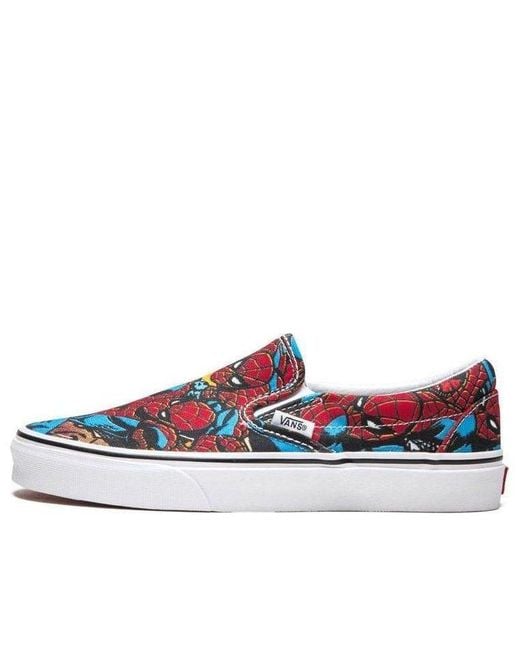 Vans Red Marvel X Slip-On 'Spiderman' for men