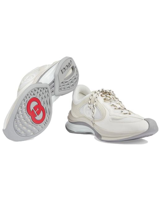 Gucci White Run Sneaker Suede' for men