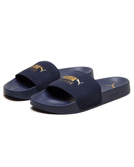 PUMA Blue Leadcat Suede Slippers for men