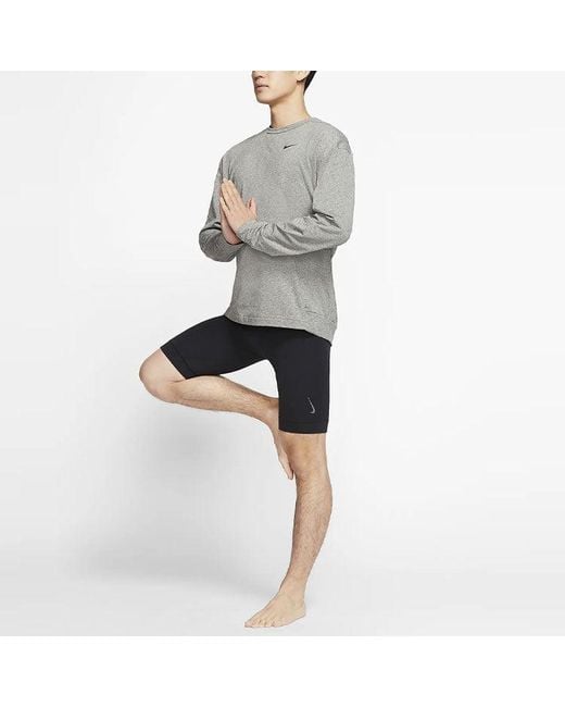 Nike Black Infinalon Yoga Dri-Fit Quick Dry Tight Sports Gym Pants for men