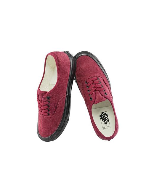 Vans Red Og Authentic Lx 'Velvet Emboidery for men