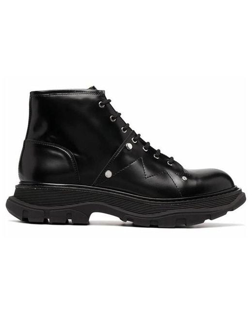 McQueen Black Tread Slick Boot for men