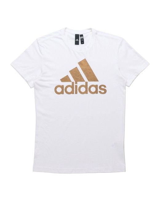 Adidas White Printing Sports Short Sleeve for men